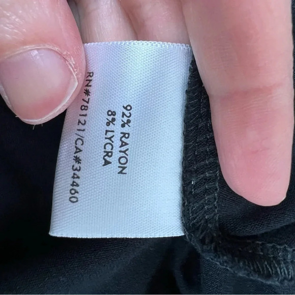 Eileen Fisher Long Sleeve Jersey MIDI Shift Dress in Black Size Medium - Picture 8 of 9